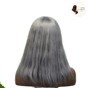 maady hair luxury machine made gray wig remy hair 12p