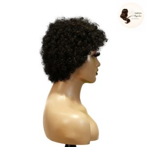 maady hair luxury machine made black wig remy hair h023