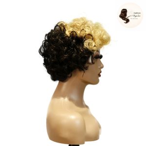maady hair luxury machine made black wig remy hair tc004