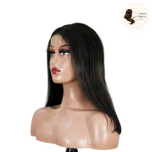 maady hair luxury natural black remy hair 2x6 lace closure straight bob human hair wig