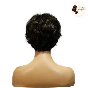 maady hair luxury machine made black wig remy hair tc16