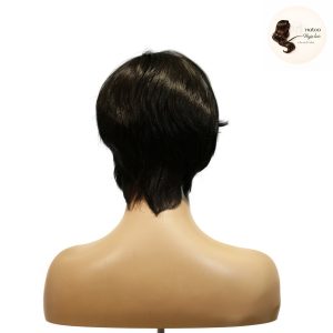 maady hair luxury machine made black wig remy hair h081