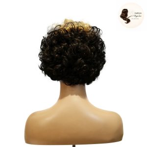 maady hair luxury machine made black wig remy hair tc004