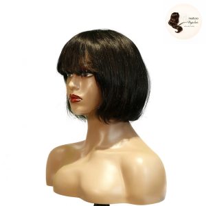maady hair luxury machine made black wig remy hair tc027