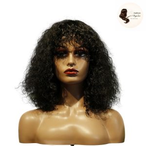 maady hair luxury machine made black wig remy hair tc047