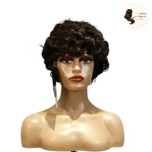 Home maady hair luxury machine made black wig remy hair tc064