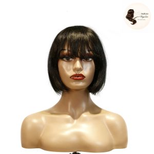 maady hair luxury machine made black wig remy hair tc027