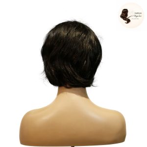 maady hair luxury machine made black wig remy hair tc063
