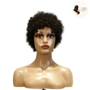 maady hair luxury machine made black wig remy hair h023