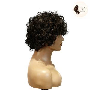 maady hair luxury machine made black wig remy hair tc002