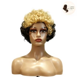 maady hair luxury machine made black wig remy hair tc004