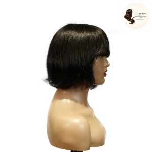 maady hair luxury machine made black wig remy hair tc027