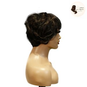 maady hair luxury machine made black wig remy hair tc041