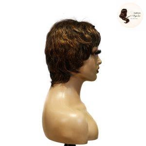 Home maady hair luxury machine made black wig remy hair tc066