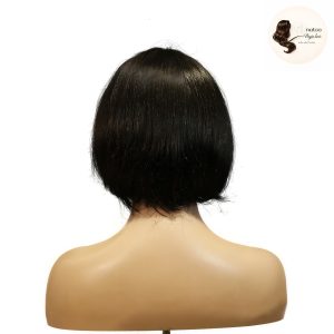 maady hair luxury machine made black wig remy hair h009