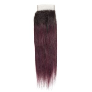 maady hair luxury remy hair 4x4 straight closure 1b99j