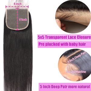 maady hair luxury remy hair 5x5 closure