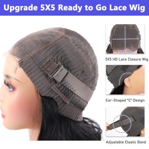 maady hair luxury glueless remy hair 5x5 lace closure straight human hair wig