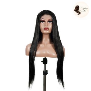 maady hair luxury natural black remy hair 6x7 lace closure straight human hair wig