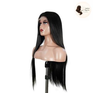 maady hair luxury natural black remy hair 6x7 lace closure straight human hair wig