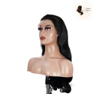 maady hair luxury natural black remy hair 6x7 lace closure body wave human hair wig