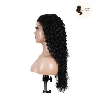 maady hair luxury natural black remy hair 6x7 lace closure deep wave human hair wig