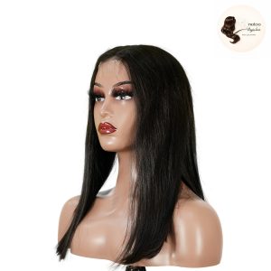 maady hair luxury natural black asian raw hair 2x6 hd lace closure straight bob human hair wig