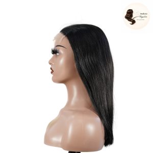 maady hair luxury natural black asian raw hair 5x5 hd lace closure straight bob human hair wig