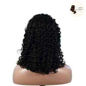 maady hair luxury natural black remy hair 2x6 lace closure deep wave bob human hair wig