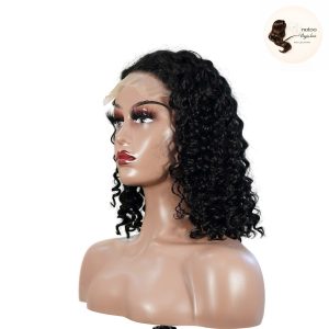 maady hair luxury natural black remy hair 5x5 lace closure jerry curly 12 inch bob human hair wig