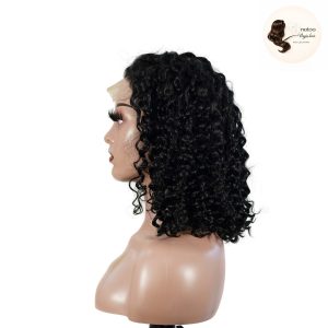 maady hair luxury natural black remy hair 5x5 lace closure deep wave 12 inch bob human hair wig