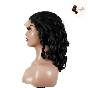 maady hair luxury natural black remy hair 5x5 lace closure bouncy curls human hair wig