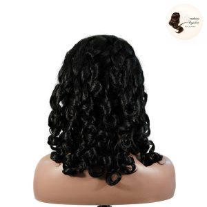 maady hair luxury natural black remy hair 5x5 lace closure bouncy curls human hair wig
