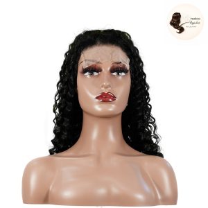 maady hair luxury natural black remy hair 5x5 lace closure deep wave human hair wig