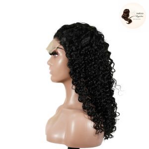 maady hair luxury natural black remy hair 5x5 lace closure deep wave human hair wig