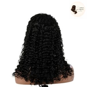 maady hair luxury natural black remy hair 5x5 lace closure deep wave human hair wig