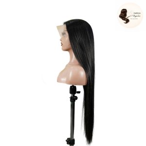 maady hair luxury 13x4 straight lace front wig natural black remy hair