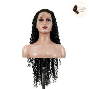 maady hair luxury 13x4 deep wave lace front wig natural black remy hair