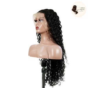 maady hair luxury 13x4 deep wave lace front wig natural black remy hair