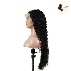 maady hair luxury 13x4 deep wave lace front wig natural black remy hair