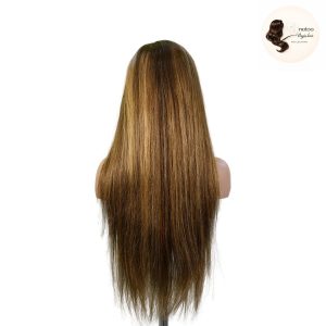 maady hair luxury 13x4 straight lace front wig m4&27 highlight remy hair 26 inch