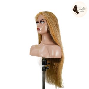 maady hair luxury 13x4 straight lace front wig 8&27 honey blonde highlight 26 inch remy hair