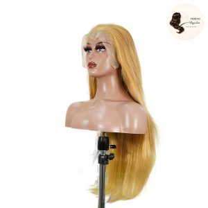 maady hair luxury 13x4 straight lace front wig 27 honey blonde remy hair