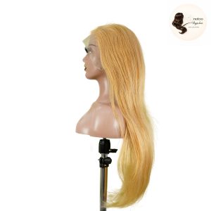 maady hair luxury 13x4 straight lace front wig 27 honey blonde remy hair