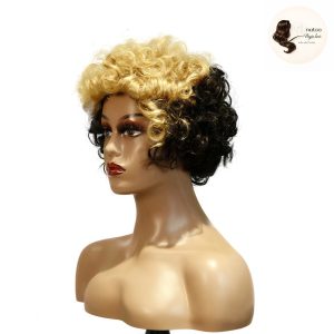maady hair luxury machine made black wig remy hair tc004