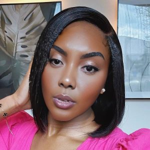 Home maady hair luxury 13x4 straight bob lace front wig natural black asian raw hair