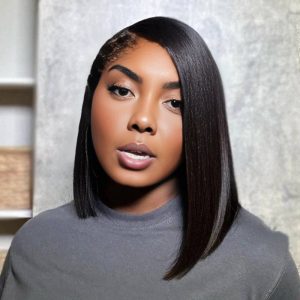 Home maady hair luxury natural black asian raw hair 5x5 hd lace closure straight bob human hair wig