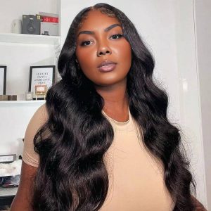 Home maady hair luxury natural black asian raw hair 13x6 hd lace front wig body wave human hair wig