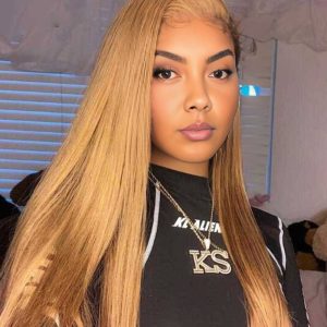 maady hair luxury 13x4 straight lace front wig 27 honey blonde remy hair